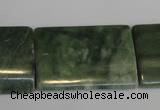 CDJ36 15.5 inches 25*35mm flat tube Canadian jade beads wholesale