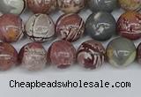 CDJ402 15.5 inches 8mm round sonoran dendritic jasper beads