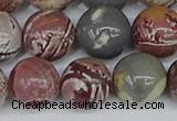 CDJ405 15.5 inches 14mm round sonoran dendritic jasper beads