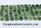 CDJ410 15.5 inches 8mm faceted square Canadian jade beads