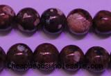 CDM52 15 inches 8mm round strawberry dalmatian jasper beads