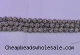 CDM80 15.5 inches 4mm round matte dalmatian jasper beads