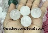 CDN02 25mm round white crystal decorations wholesale