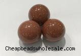 CDN1054 30mm round goldstone decorations wholesale