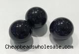 CDN1055 30mm round blue goldstone decorations wholesale