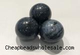 CDN1069 30mm round blue dumortierite decorations wholesale