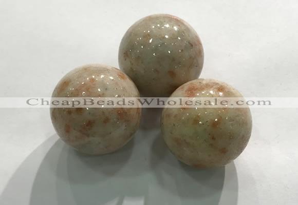 CDN1082 30mm round golden sunstone decorations wholesale