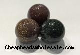 CDN1091 30mm round Indian agate decorations wholesale