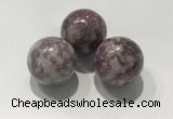 CDN1100 30mm round lilac jasper decorations wholesale