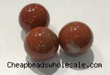 CDN1107 30mm round red jasper decorations wholesale