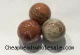 CDN1110 30mm round brecciated jasper decorations wholesale