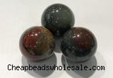 CDN1120 30mm round African bloodstone decorations wholesale