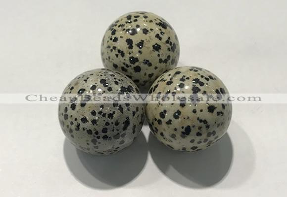 CDN1132 30mm round dalmatian jasper decorations wholesale