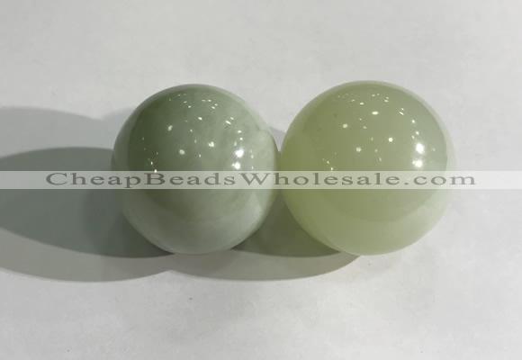 CDN1177 35mm round flower jade decorations wholesale