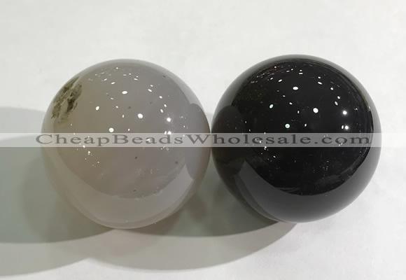 CDN1208 40mm round agate decorations wholesale