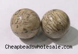 CDN1255 40mm round feldspar decorations wholesale