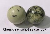 CDN1268 40mm round yellow jasper decorations wholesale