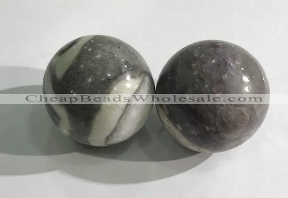 CDN1277 40mm round jasper decorations wholesale