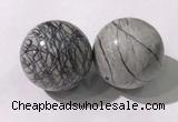 CDN1295 40mm round net jasper decorations wholesale