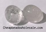 CDN1330 35*45mm egg-shaped white crystal decorations wholesale