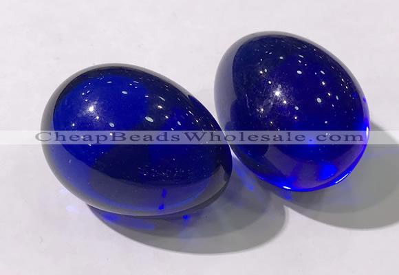 CDN1341 35*45mm egg-shaped glass decorations wholesale