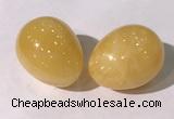 CDN1352 35*45mm egg-shaped yellow jade decorations wholesale