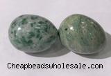 CDN1354 35*45mm egg-shaped Qinghai jade decorations wholesale