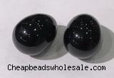 CDN1376 35*45mm egg-shaped black obsidian decorations wholesale