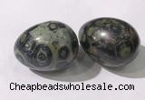 CDN1385 35*45mm egg-shaped kambaba jasper decorations wholesale