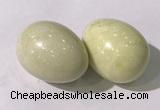 CDN1408 35*45mm egg-shaped yellow jasper decorations wholesale