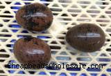 CDN310 30*40mm egg-shaped mahogany obsidian decorations wholesale