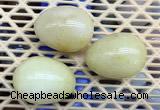 CDN313 30*40mm egg-shaped yellow jade decorations wholesale