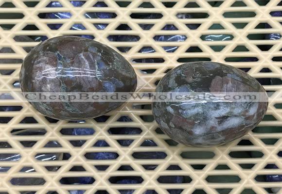 CDN357 35*50mm egg-shaped glaucophane decorations wholesale