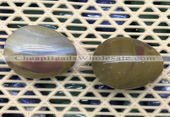 CDN361 35*50mm egg-shaped ocean agate decorations wholesale