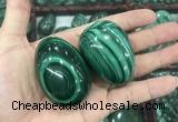 CDN38 32*50mm - 35*53mm egg-shaped natural malachite decorations