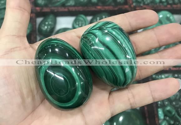 CDN38 32*50mm - 35*53mm egg-shaped natural malachite decorations