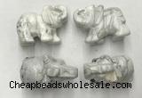 CDN382 20*40*30mm elephant white howlite decorations wholesale