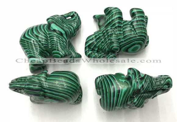 CDN384 20*40*30mm elephant imitation malachite decorations wholesale