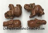 CDN388 20*40*30mm elephant goldstone decorations wholesale