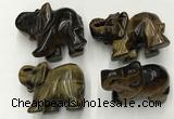 CDN392 20*40*30mm elephant yellow tiger eye decorations wholesale