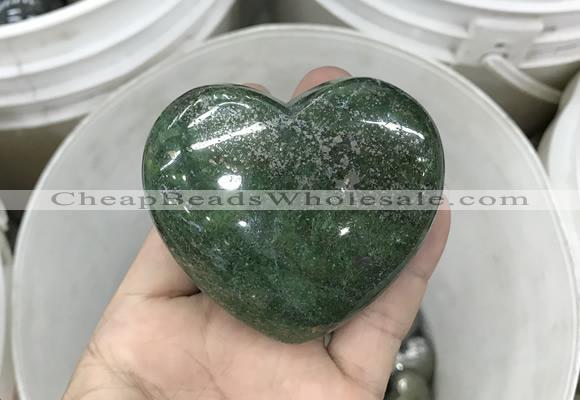 CDN40 40*45mm heart pyrite gemstone decorations