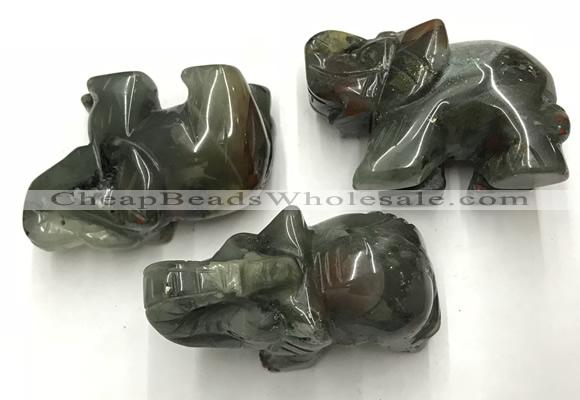 CDN412 25*50*35mm elephant blood jasper decorations wholesale