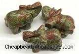 CDN413 25*50*35mm elephant unakite decorations wholesale