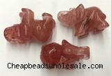 CDN415 25*50*35mm elephant cherry quartz decorations wholesale