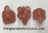 CDN433 28*45*22mm turtle cherry quartz decorations wholesale