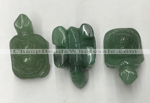 CDN437 28*45*22mm turtle green aventurine decorations wholesale