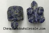 CDN456 38*55*28mm turtle blue spot stone decorations wholesale