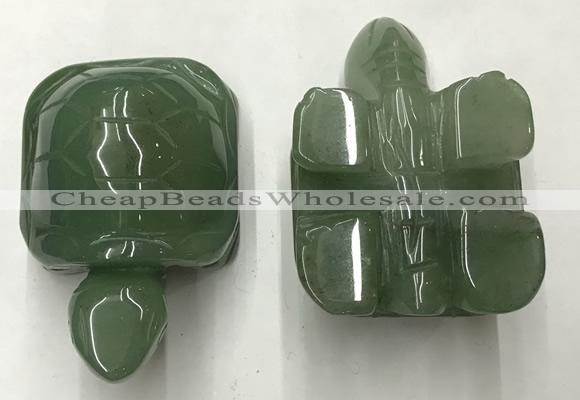 CDN458 38*55*28mm turtle green aventurine decorations wholesale