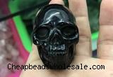 CDN554 35*50*40mm skull black agate decorations wholesale