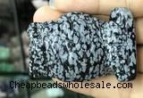 CDN576 35*50mm owl snowflake obsidian decorations wholesale